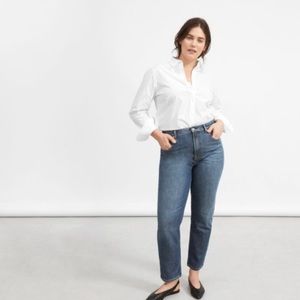Everlane Cheeky Straight Jean in Faded Indigo Wash